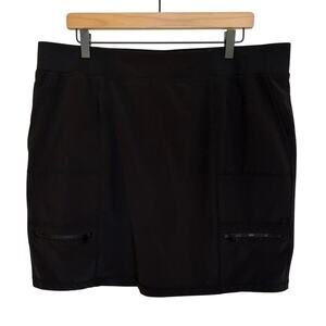 Chicos Zynergy Basic Black Pull On Skort with Pockets for Golf - Casual size XL